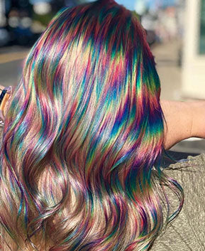 Beauty fashion  colorful dyed hair